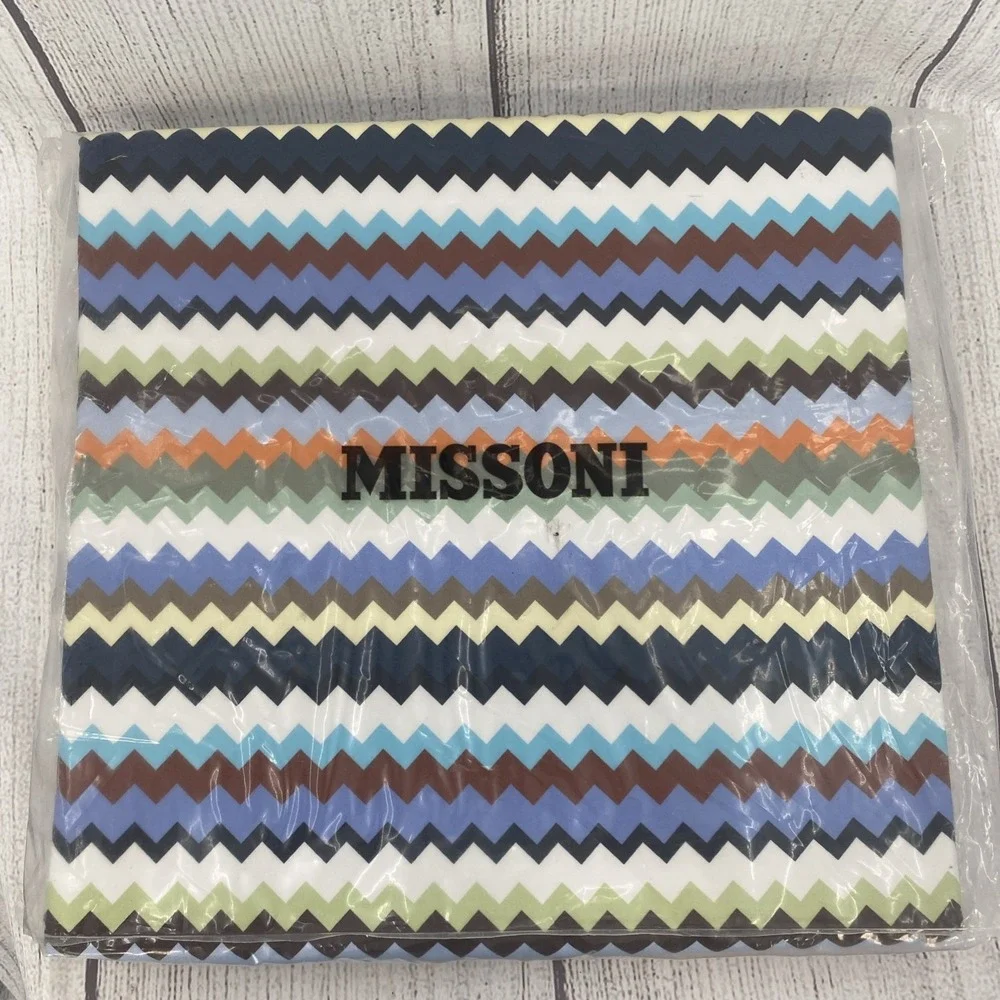 Missoni Duvet Cover KING Valparaiso Multicolor Chevron Zig Zag Italian Quality